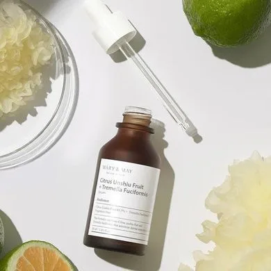 Mary&May Citrus Unshiu + Tremella Fuciformis Serum – освітлююча сироватка 30 мл