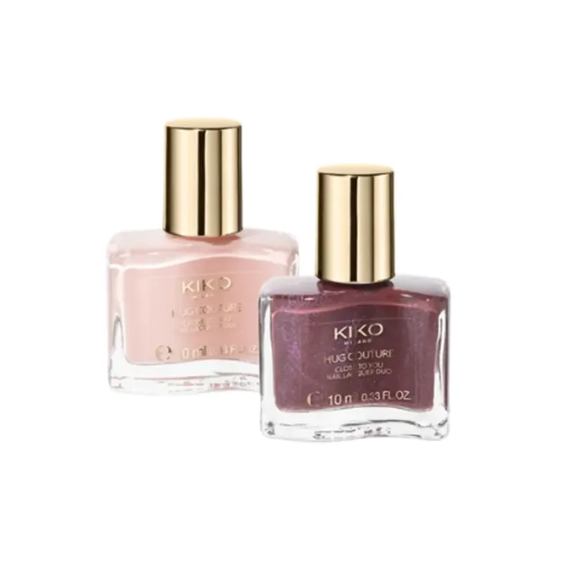 KIKO Milano Hug Couture Close To You Nail Lacquer Duo набір натуральна база + блискучий топ 02 Wrapped In Two 2 x 10 мл