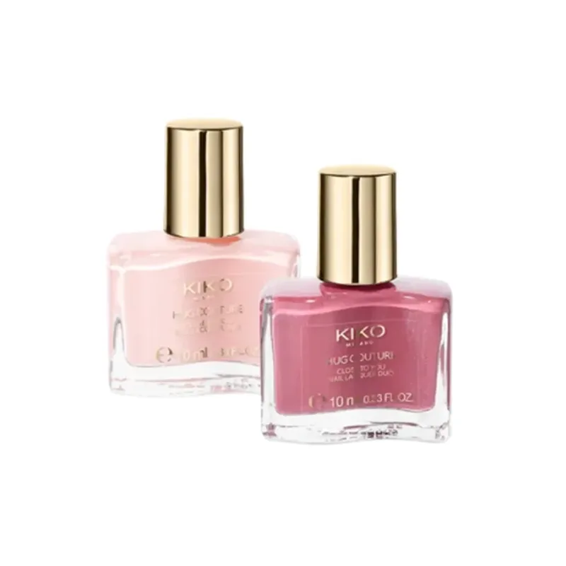 KIKO Milano Hug Couture Close To You Nail Lacquer Duo набір натуральна база + блискучий топ 01 Prep And Fluff 2 x 10 мл
