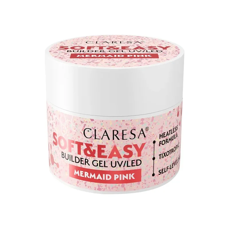 Claresa Soft & Easy гель для моделювання та нарощування нігтів Mermaid Pink 12 г