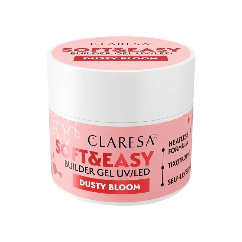 Claresa Soft & Easy гель для моделювання та нарощування нігтів Dusty Bloom 12 г