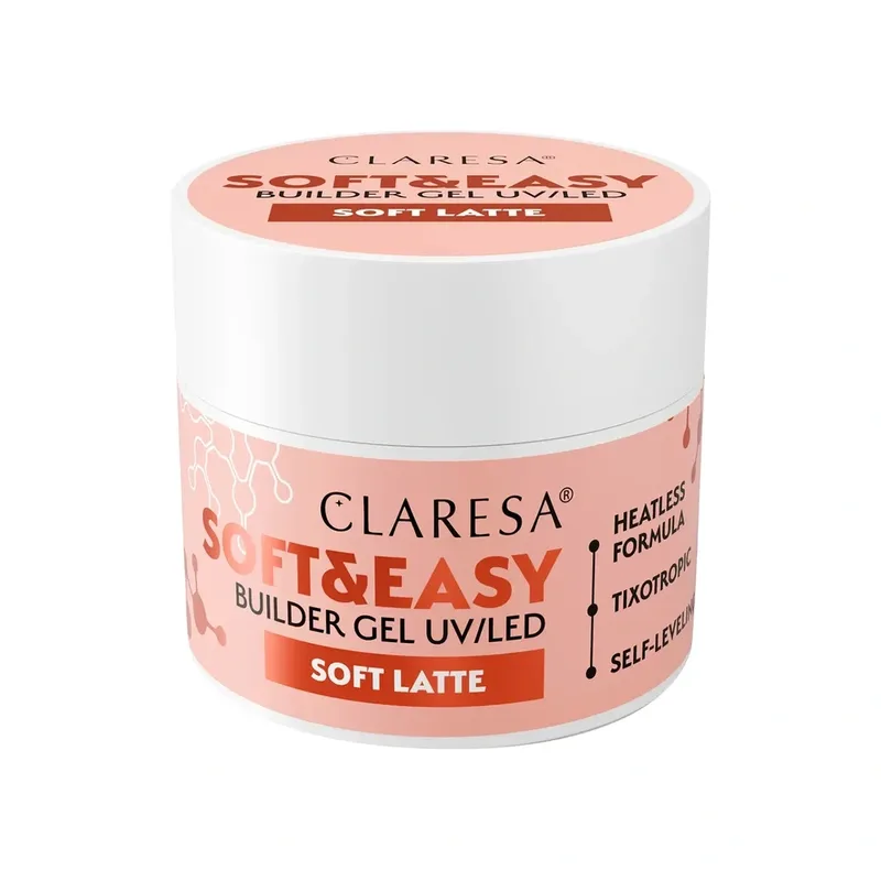 Claresa Soft & Easy гель для моделювання та нарощування нігтів Soft Latte 12 г