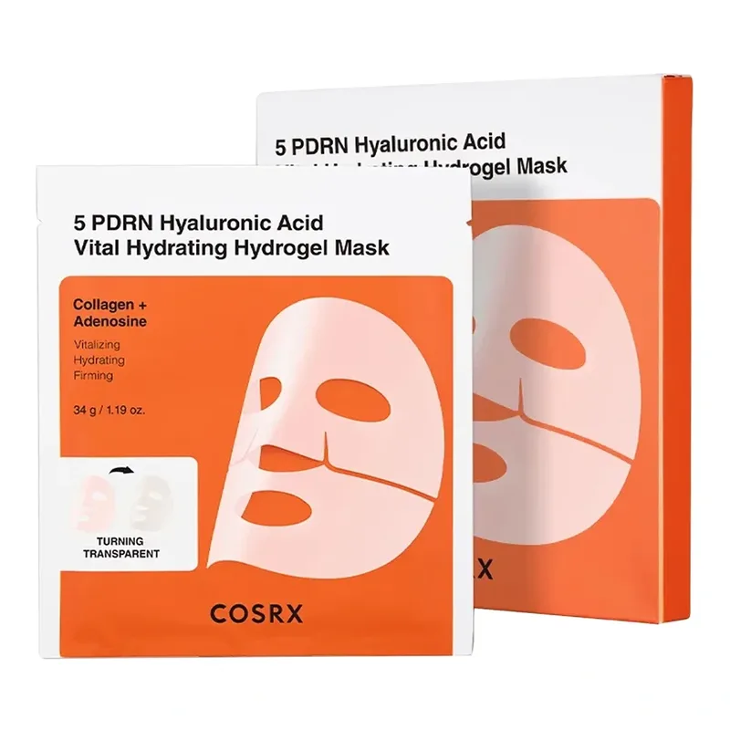 COSRX 5 PDRN Hyaluronic Acid Vital Hydrating Hydrogel Mask гідрогелева маска з гіалуроновою кислотою 3 x 34 г
