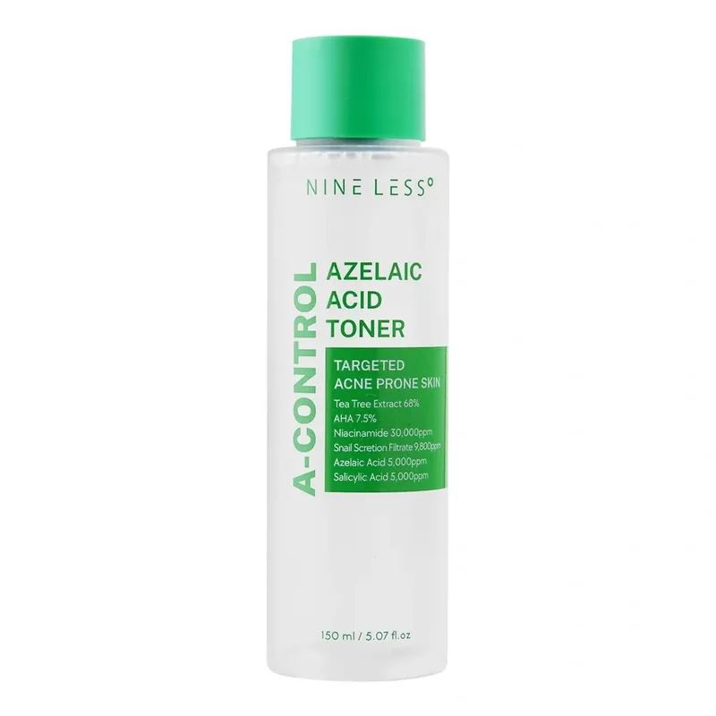 Nine Less A-Control Azelaic Acid Toner – тонер з азелаїновою та AHA/BHA кислотами 150 мл