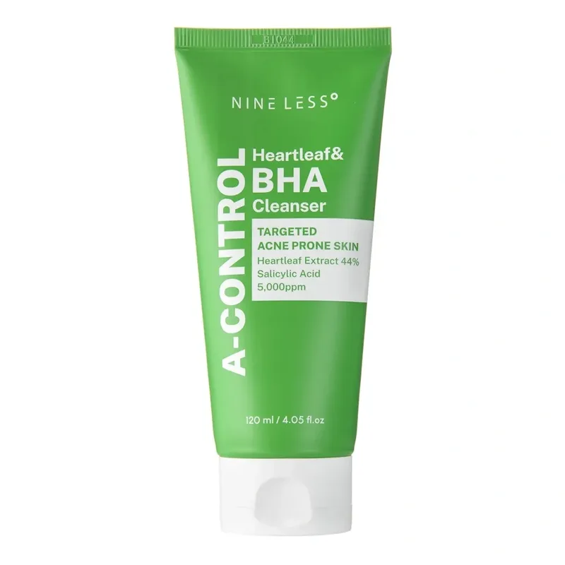 Nine Less A-Control Heartleaf & BHA Cleanser відлущувальна емульсія для очищення обличчя 120 мл