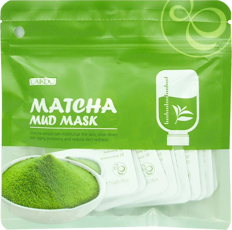 Маска для обличчя Laikou Matcha Sleeping Face Mask нічна із зеленим чаєм 5 г x 12 шт.