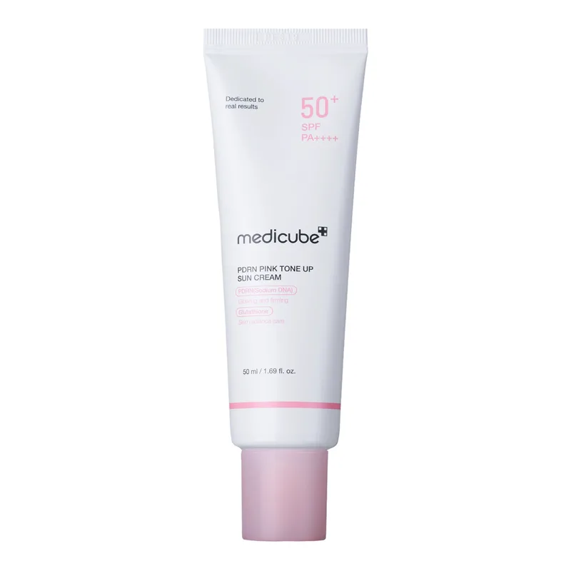 Medicube PDRN Pink Tone Up Sun Cream крем для обличчя із сонцезахисним ефектом SPF50+/ PA++++ 50 мл
