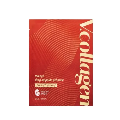 Гідрогелева ампульна маска для обличчя з колагеном Manyo vcollagen deep ampoule gel mask