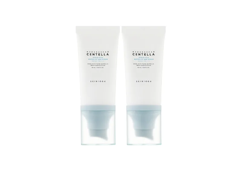 Набір сонцезахисних крем-сироваток для обличчя SKIN1004 Madagascar Centella Hyalu-Cica Water-Fit Sun Serum