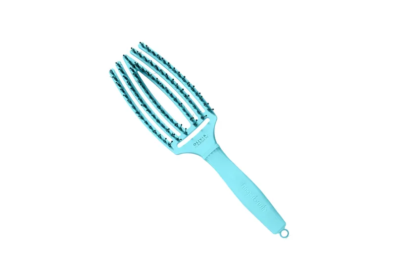 Щітка масажна OLIVIA GARDEN Finger Brush Care Iconic Boar Nylon Blue Sky
