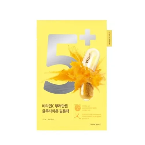 Тканинна маска з глутатіоном і вітамінним комплексом 27 мл Numbuzin no.5 glutathione vitamin concentrated sheet mask