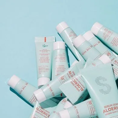 Be The Skin - Sebum Zero Aloerice Vegan Sun Cream (SPF 50+ PA++++) сонцезахисний крем з алое і рисом МІНІАТЮРА 5 мл