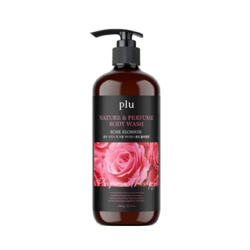 Парфумований гель для душу з ароматом троянди Plu nature & perfume body wash rose blossom