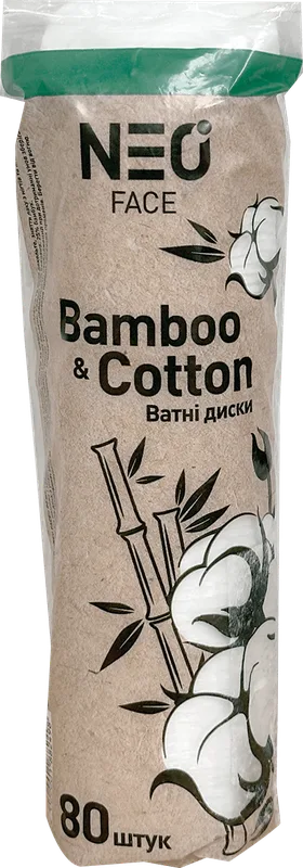 Ватні диски NEO FACE Bamboo & Cotton 80 шт.