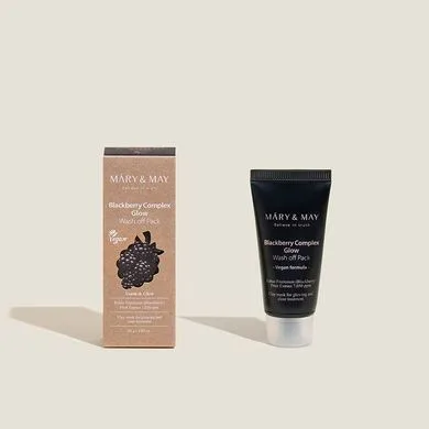 Mary&May Blackberry Complex Glow Wash off Pack – глиняна маска з антиоксидантами