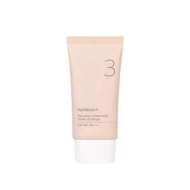 numbuzin No. 3 Porcelain Base-Skip Tone Up Beige SPF50 – сонцезахисний крем з тоном