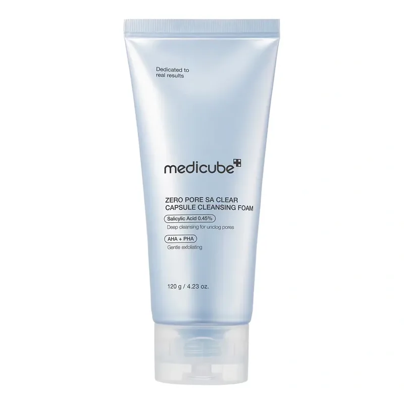 Medicube Zero Pore SA Clear Capsule Cleansing Foam очищувальна пінка для обличчя з мікрокапсулами екзосомів та кислотами 120 г