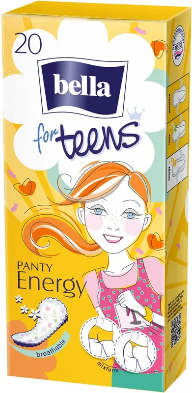 Прокладки жіночі щоденні Bella for Teens Panty Energy гігієнічні 20 шт