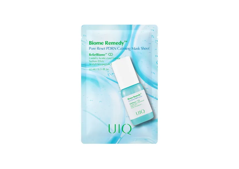 Заспокійлива тканинна маска UIQ Biome Remedy Pore Reset PDRN Calming Mask Sheet 22 мл