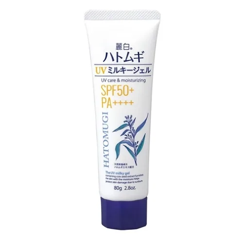 Сонцезахисний крем-гель для обличчя Reihaku adlay UV milky gel spf50 pa++++