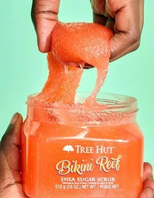 Tree Hut Bikini Reef Shea Sugar Scrub – цукровий скраб для тіла з ароматом апельсинового цвіту і кокосу 510 г (УЦІНКА: термін придатності до 01.2027)