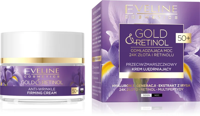 Крем-ліфтинг для обличчя Eveline Cosmetics Gold & Retinol 50+, 50 мл