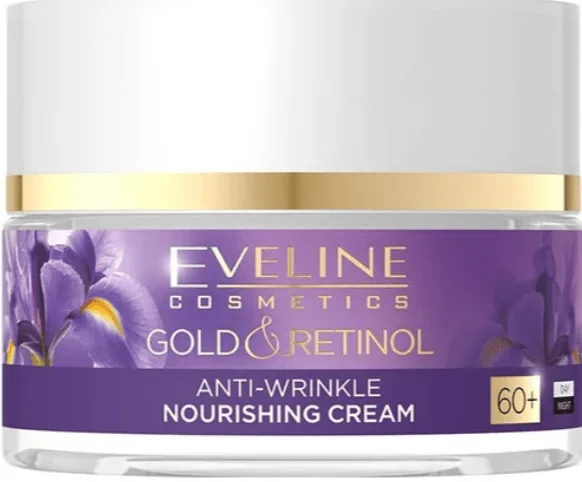 Крем-ліфтинг для обличчя Eveline Gold & Retinol підтягуючий від глибоких зморшок 60+ 50 мл