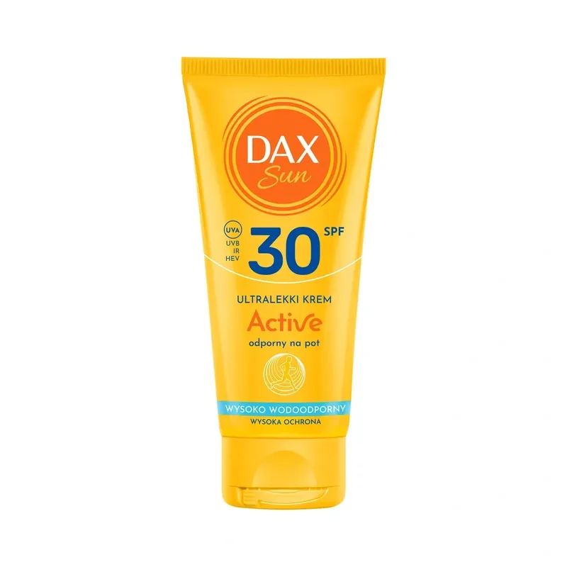 Dax Sun Active ультралегкий сонцезахисний крем SPF 30 стійкий до поту 50 мл