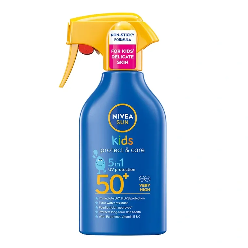NIVEA SUN Kids Protect & Care сонцезахисний спрей для дітей з дуже високим захистом SPF50+ 250 мл