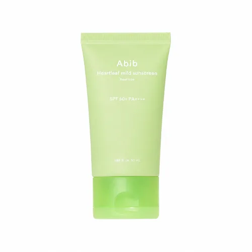 Заспокійливий сонцезахисний крем 50 мл ABIB Heartleaf mild sunscreen Relief tube SPF50+ PA++++ 50ml