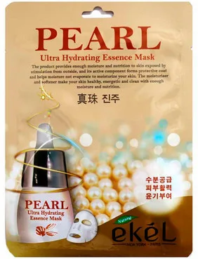 Тканинна маска з екстрактом перлин Ekel Pearl Ultra Hydrating Essence Mask