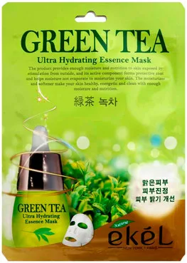 Тканинна маска з екстрактом зеленого чаю Ekel Green Tea Ultra Hydrating Essence Mask
