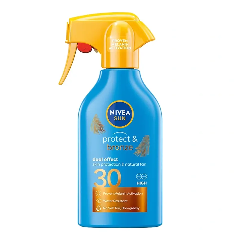 NIVEA SUN Protect & Bronze спрей для засмаги для активації природної засмаги з високим захистом SPF30 250 мл