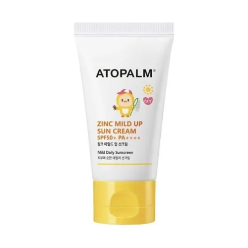 Дитячий сонцезахисний крем з цинком SPF50+ PA++++ 60мл + 10мл Atopalm zinc mild up sun cream spf50+ pa++++