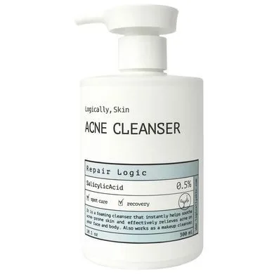 Logically, Skin ACNE Cleanser – очищуючий гель проти акне для обличчя і тіла 300 мл (УЦІНКА: термін придатності до 21.11.2026)