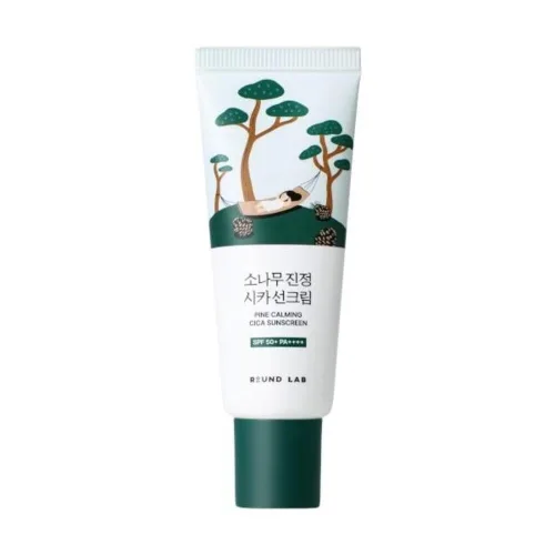 Сонцезахисний крем 40 мл Round lab pine calming cica sunscreen spf 50+ pa++++