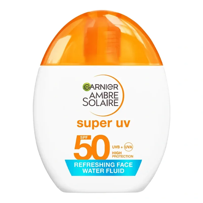 Garnier Ambre Solaire Super UV Refreshing Face Water Fluid SPF50 освіжаючий флюїд для обличчя з високим захистом 40 мл