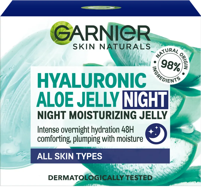 Алое-гель для обличчя Garnier Skin nat. нічний зволожуючий гіалуроновий 50 мл