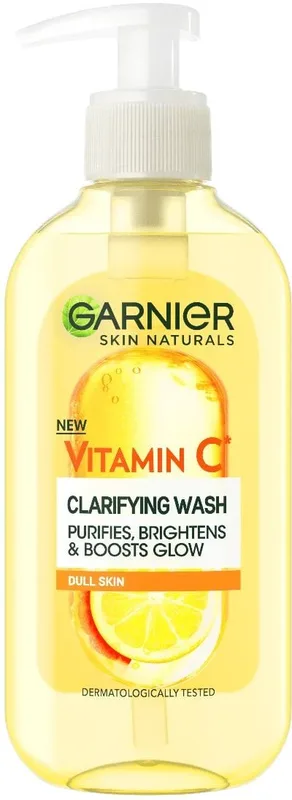 Гель для вмивання Garnier Naturals Vitamin C для тьмяної шкіри обличчя 200 мл