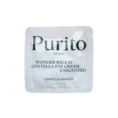 Purito SEOUL Wonder Releaf Centella Eye Cream Unscented – крем під очі з центеллою і пептидами без ефірних олій ПРОБНИК