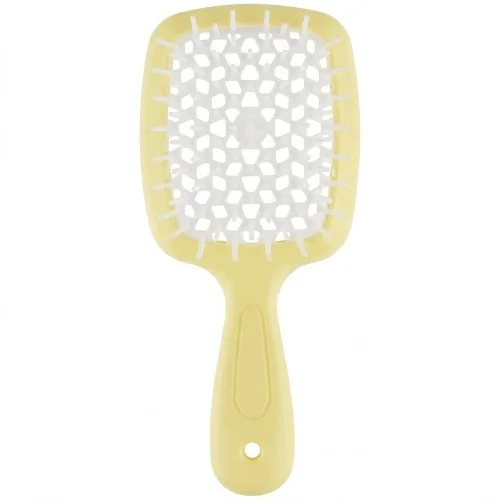 Маленька щітка для волосся жовта з білим Janeke superbrush small yellow with white