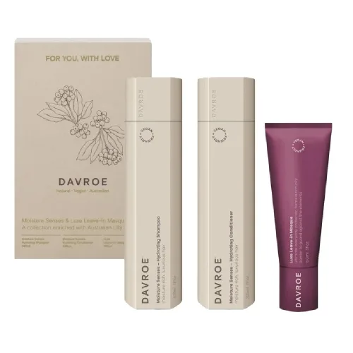 Набір зволоження для догляду за волоссям (3 од) Davroe moisture squeeze pack