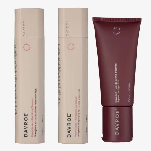 Набір для відновлення волосся Davroe repair senses trio pack