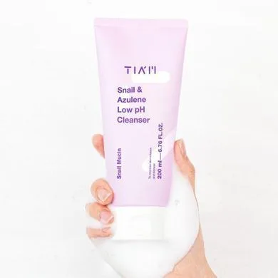 TIA'M Snail & Azulene Low pH Cleanser – гель для вмивання з муцином равлика та азуленом 200 мл