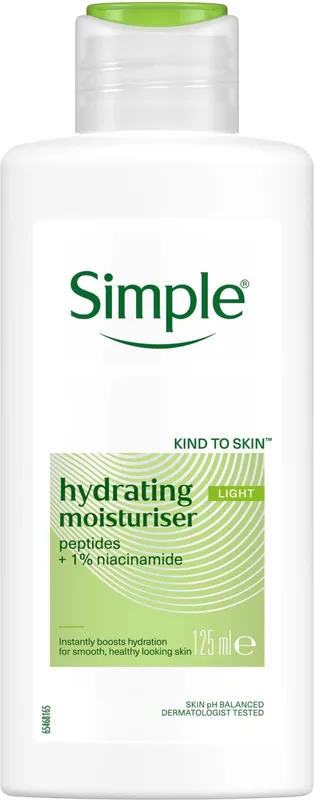 Легкий зволожуючий крем для обличчя Simple Hydrating Light Moisturiser Kind to Skin, 125 мл