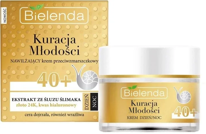 Крем для обличчя Bielenda день/ніч 40+ Youth Therapy розгладжуючий з муцином равлика 50 мл