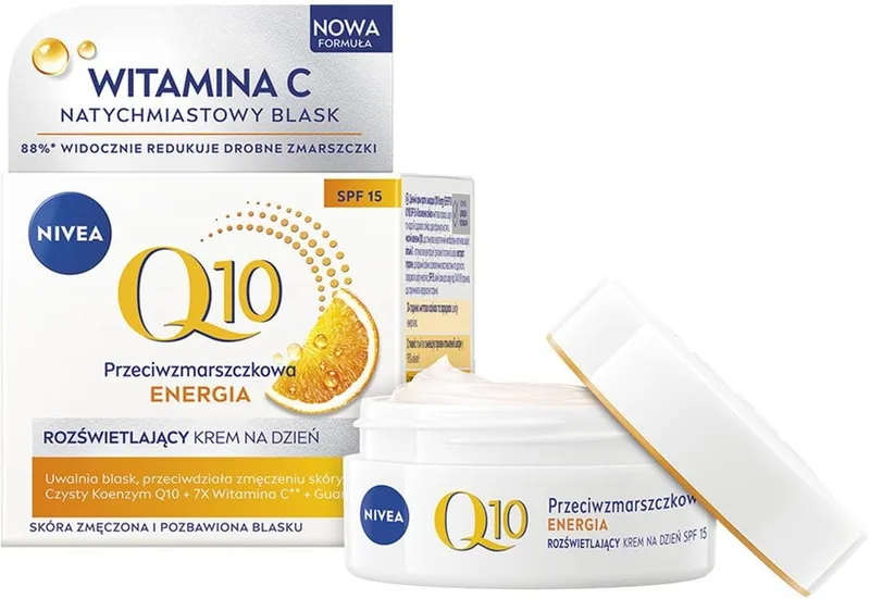Крем для обличчя NIVEA Q10 Energy SPF 15 Посилення сяйва проти зморщок денний 50 мл