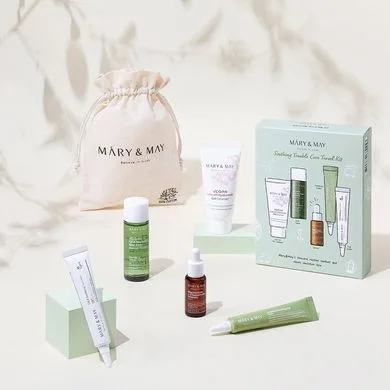 Mary&May Soothing Trouble Care Travel Kit – набір з 5 мініатюр для чутливої і проблемної шкіри