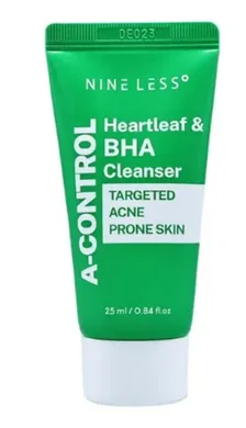 Nine Less A-Control Heartleaf & BHA Cleanser – пінка для вмивання з саліциловою кислотою і хауттюйнією МІНІ 25 мл
