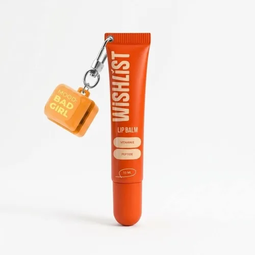 Бальзам-блиск для губ + брелок MOOD: BAD GIRL 10 мл Wishlist velvet coral lip gloss balm + mood: bad girl.